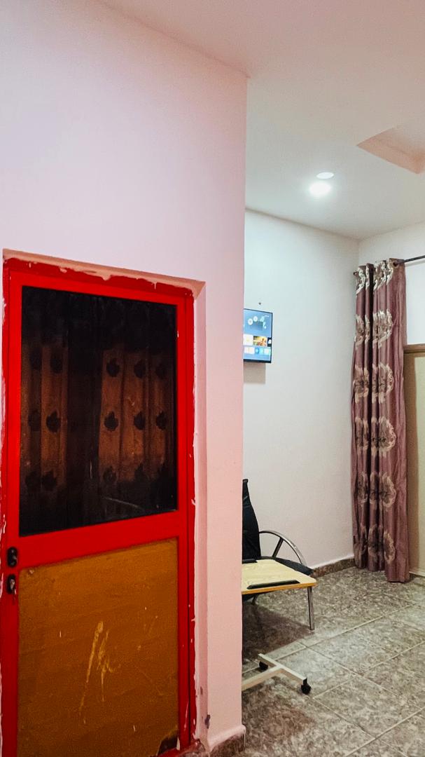 Hospital corridor leading to consulting rooms