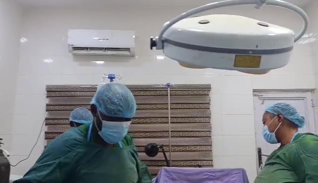 Surgical team at work in the operating theatre