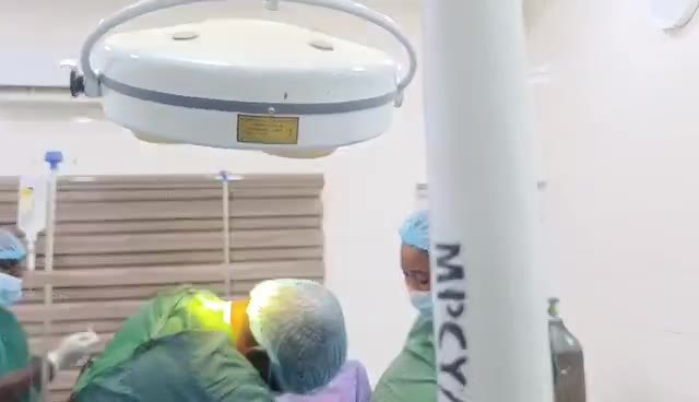 Surgical team at work in the operating theatre