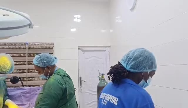 Surgical team at work in the operating theatre