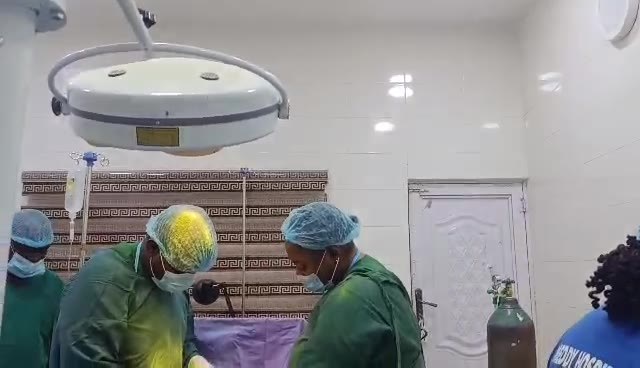 Surgical team at work in the operating theatre